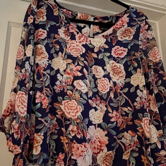 Cynthia Rowley Floral Soft V-Neck Top Blouse - XL - Picture 3 of 8